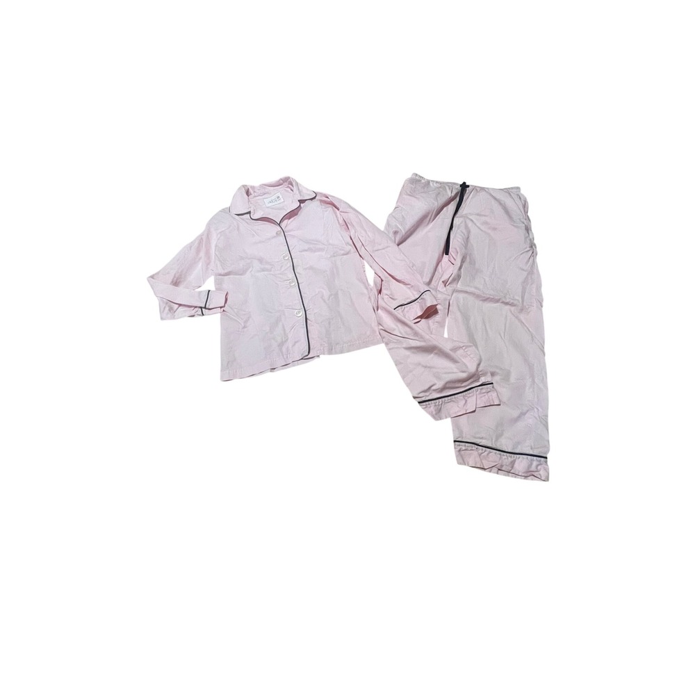 The Cat's Pajamas Womens Pink Long Sleeve Button Down Pajama Set Size XS